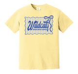 Yellow ss tee w/ Blue Wildcats