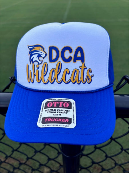 Adult Otto Foam Blue Script Wildcat hat